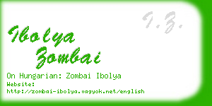 ibolya zombai business card